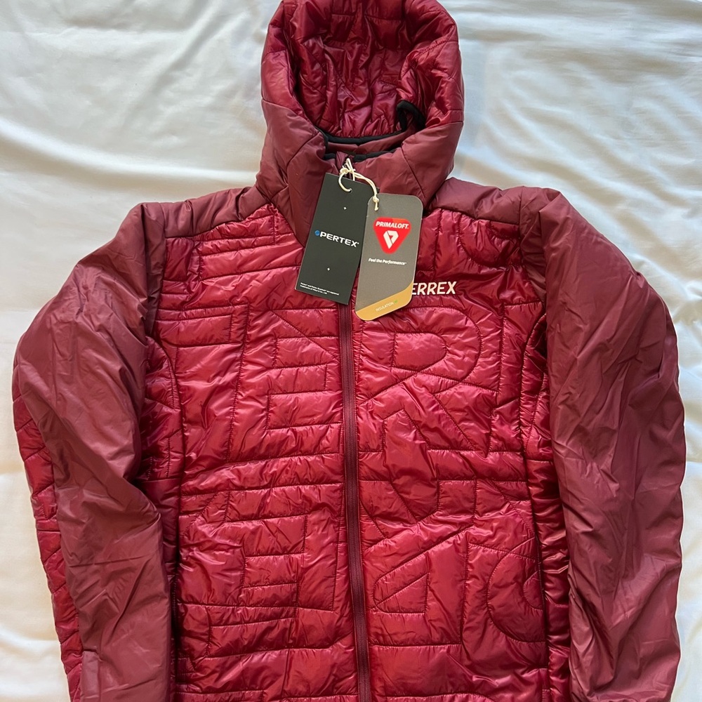 NWT adidas Terrex Xperior Varilite Primaloft Gold Pertex Hooded Jacket Women’s S